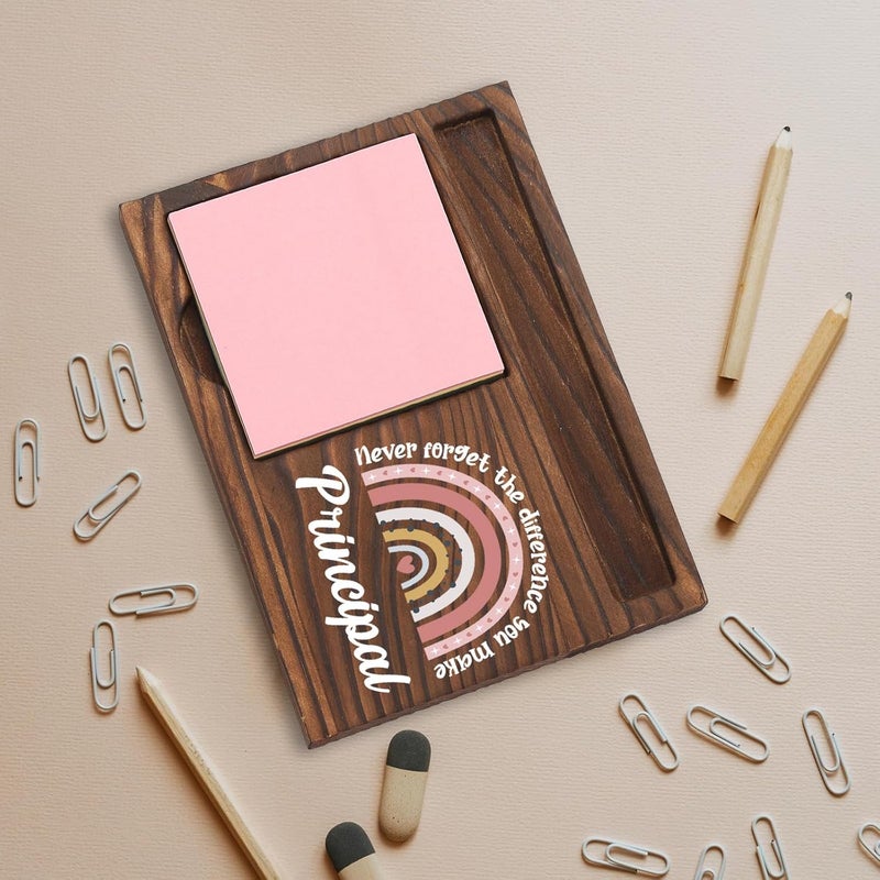 SunyJone Principal Gifts, Thank You Appreciation Gifts for Principal Week Graduation Birthday Christmas School Office Desk Self-Stick Note Pad Holders SBB7 - Image 5